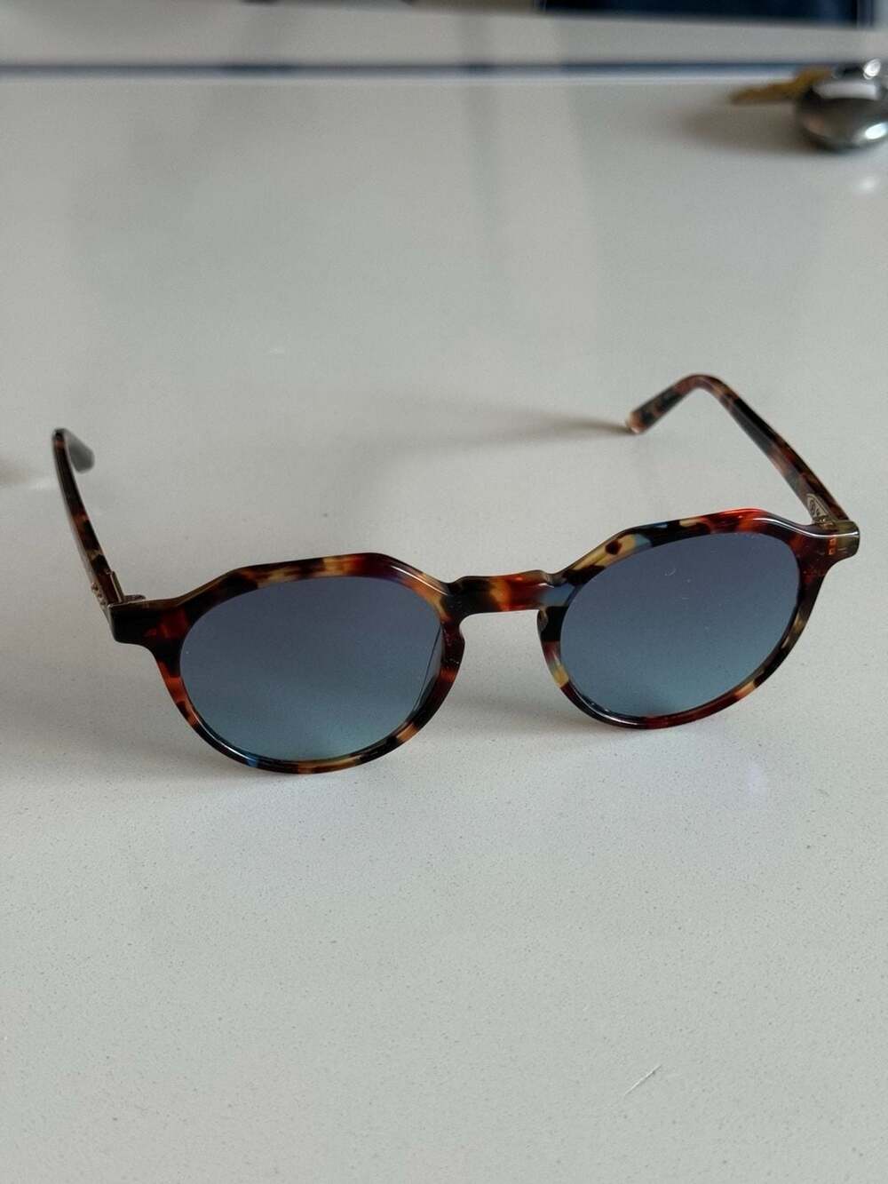 Taylor Morris Oxford Taxi Tortoise Sunglasses with Blue Lenses